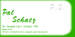 pal schatz business card