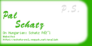 pal schatz business card